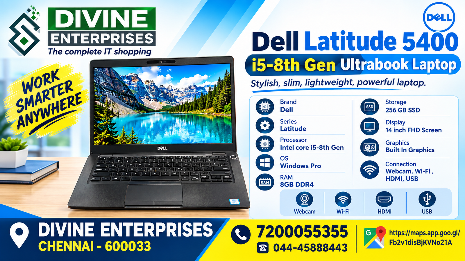 Dell Latitude 5400 i5-8th Gen Ultrabook Laptop